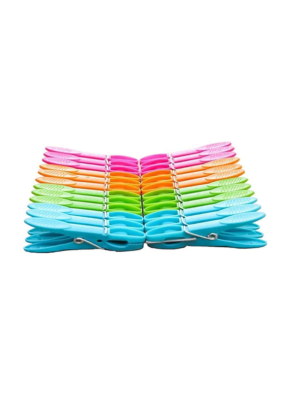 Rahalife 24-Pieces 7cm Plastic Clothes Peg Set, Multicolour