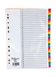 Deluxe Manila Colour Divider without Number, 1-31 Tab, 10-Piece, 44431, Multicolour