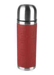 Emsa 0.5L Stainless Steel Senator Flask with Insulated Bottle Sleeve, 515712, Red