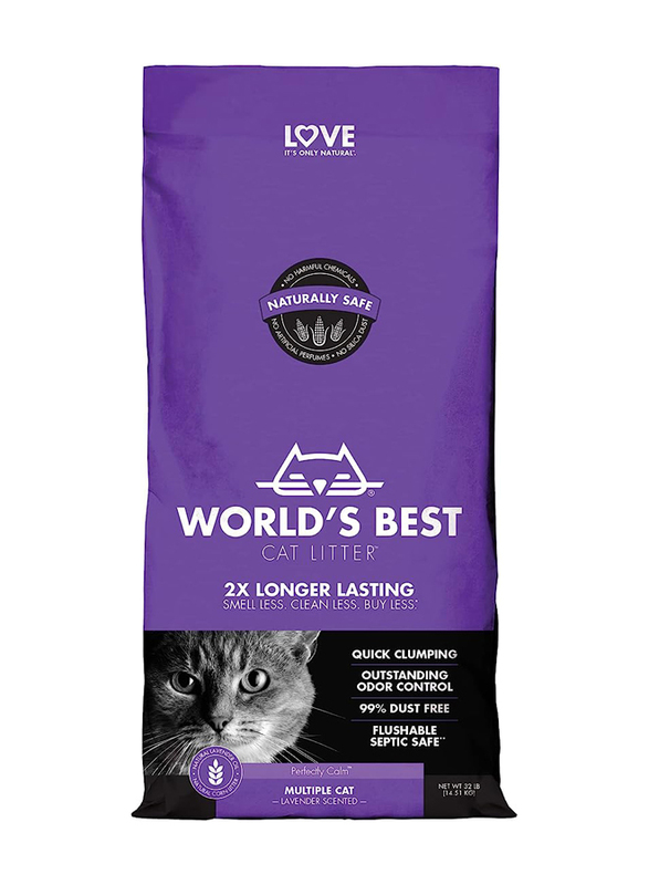 World's Best Cat Litter Multiple Cat Lavender Scented, 8 Lbs, Beige