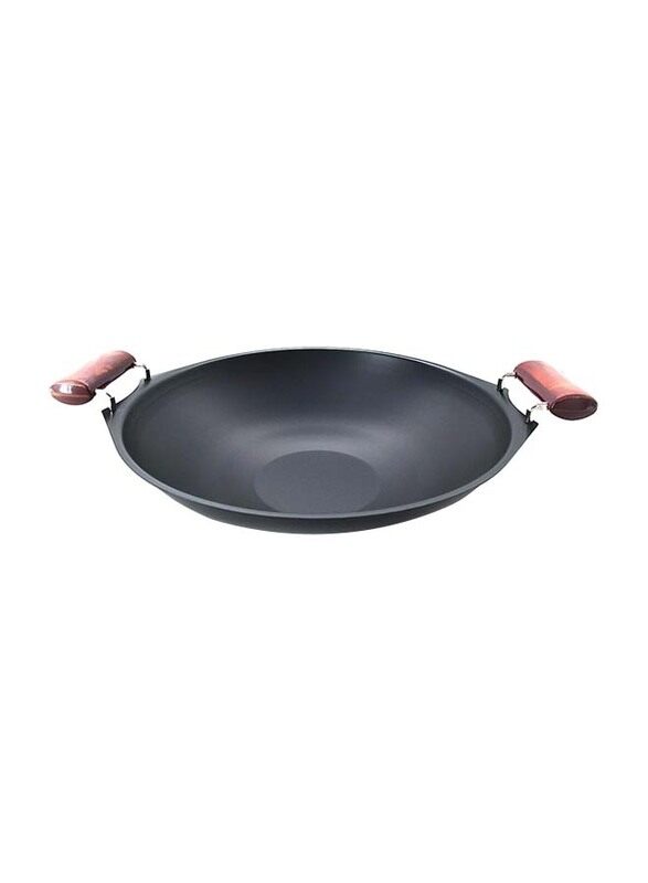 

Rahalife 30cm Non-Stick Round China Wok Pan, NCS-1294-30, Black