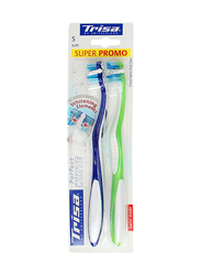 Trisa Perfect White Duo Toothbrush, Soft, 2 Pieces