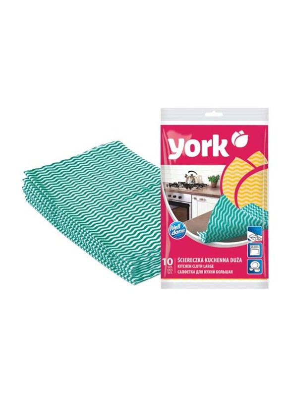 York Household Kitchen Cleaning Cloth, 10 Pieces, Blue