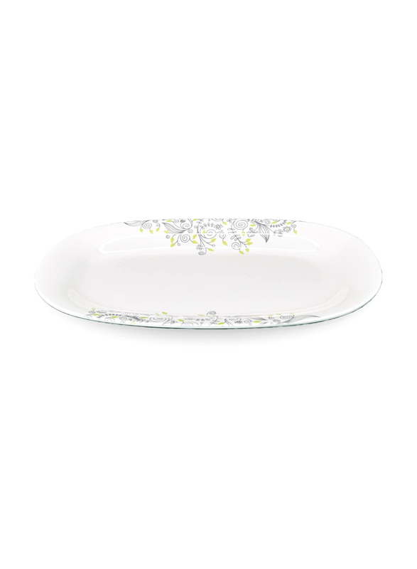 Malaplast Thailand 10-inch Ceramic Round Platter, White