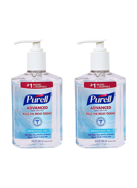 

Purell Refreshing Gel Hand Sanitizer Pump Bottle, 236ml, 2 Pieces