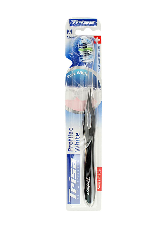 Trisa Profilac White Toothbrush, Medium, 1 Piece