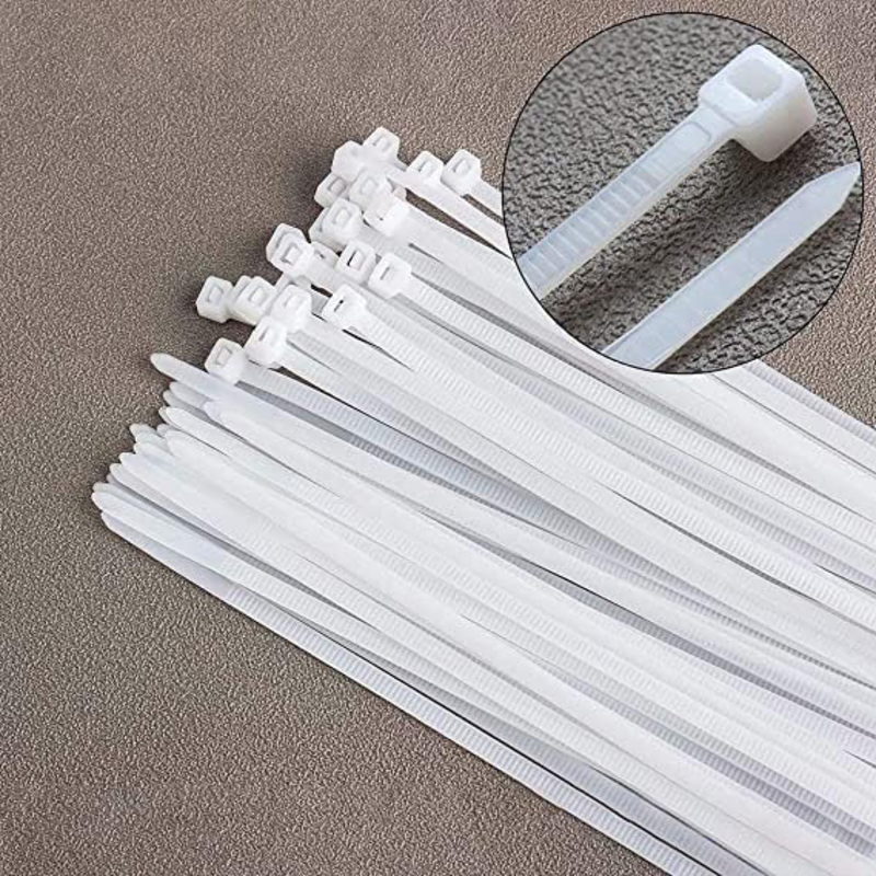 Rahalife Nylon Cable Ties, 250mm, 100-Piece, White