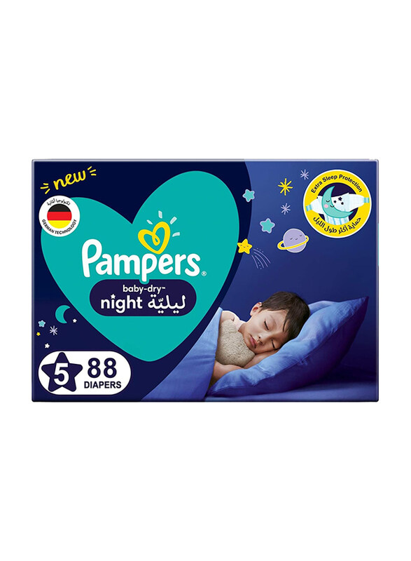 

Pampers Baby-Dry Night Diapers, Size 5, Junior, 12-17 kg, 88 Count