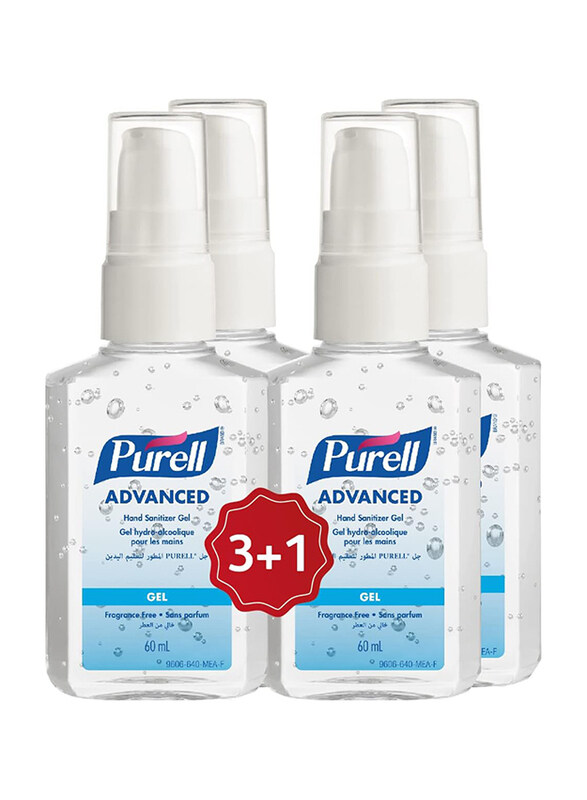 

Purell Advanced Hand Sanitizer Fragrance Free Gel, 60ml, 4 Pieces