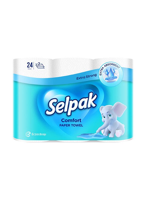 

Selpak 2-Ply Comfort Paper Towel Rolls, 24 x 90 Sheets