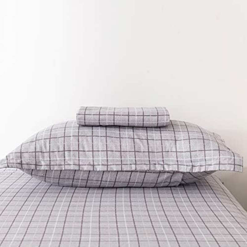 Aceir 2-Piece Swan Microfiber Printed Bedsheet Set, Double, Pink