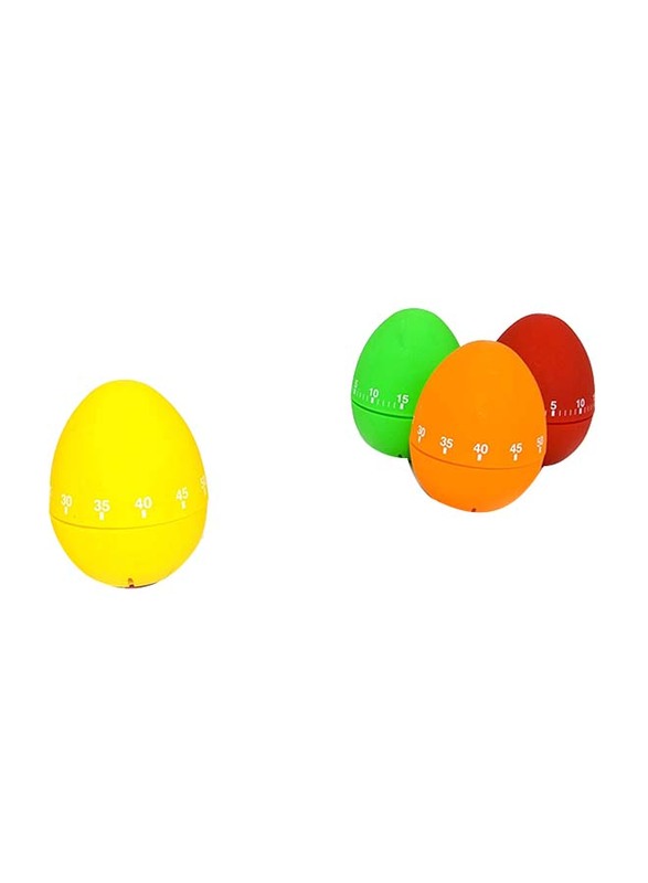 Gala 1-Piece Egg Shape Kitchen Timer, Assorted Colours