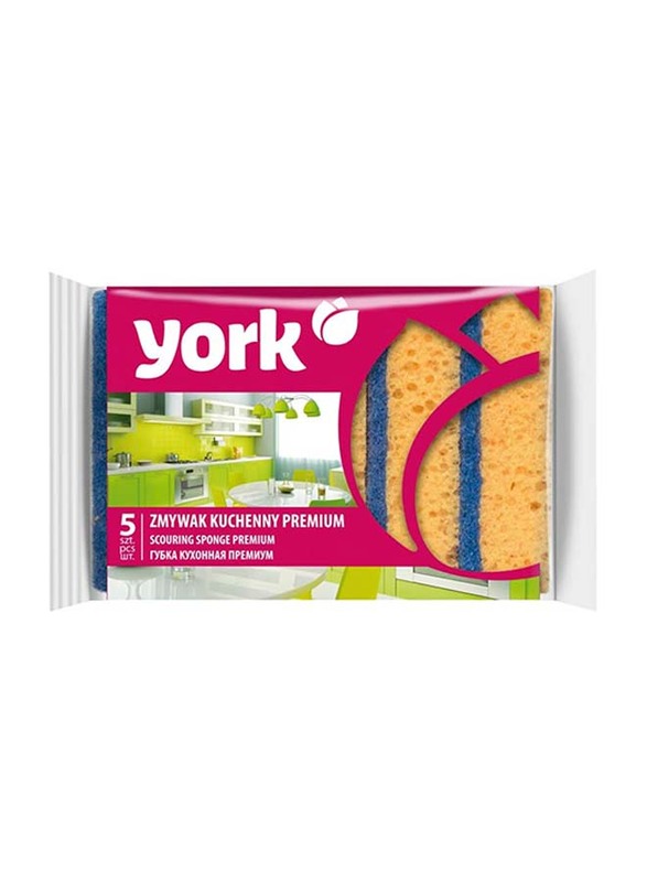 York Cleaning Sponge, 5 Pieces, 3030300, Multicolour