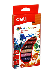 Deli 12 Piece Oil Pastel Color Set for Perfect Blending, Multicolor