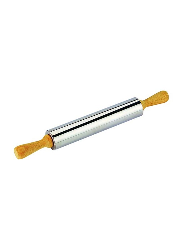Tescoma 25cm Stainless Steel Rolling Pin Delicia, Multicolour
