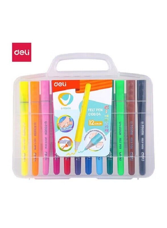 

Deli 12-Pieces U-Touch Felt Pen, Multicolour