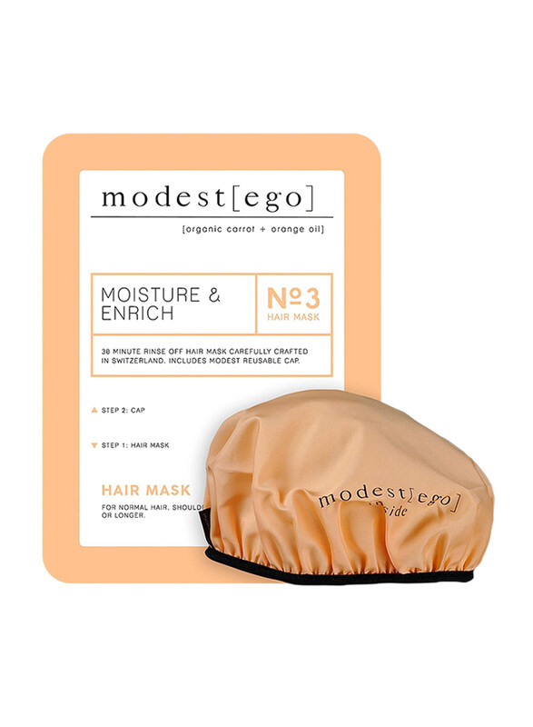 

Modest Ego Moisturize & Enrich Hair Mask & Cap With Organic Carrot & Orange Oil, 20ml