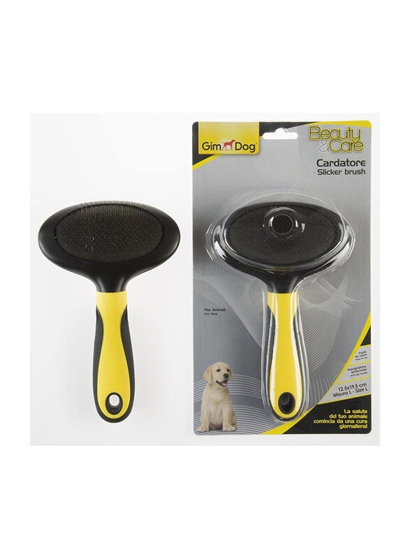 

GimDog Slicker Brush Hard, Medium, Yellow/Black