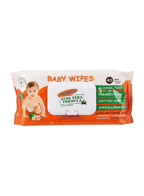 Palmer's 40-Sheets Baby Wipes, Twin Pack