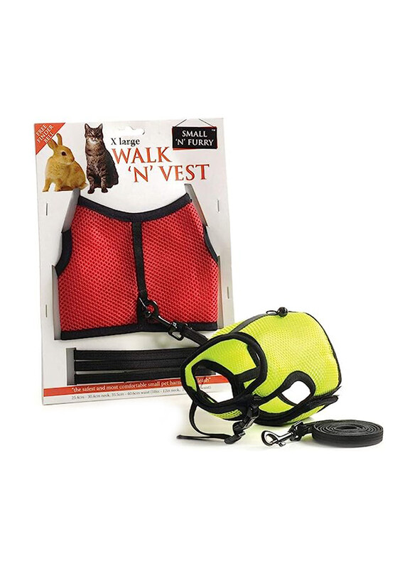 

Small 'N' Furry Walk 'N' Vest for Rabbits & Cats, Extra Large, Multicolour