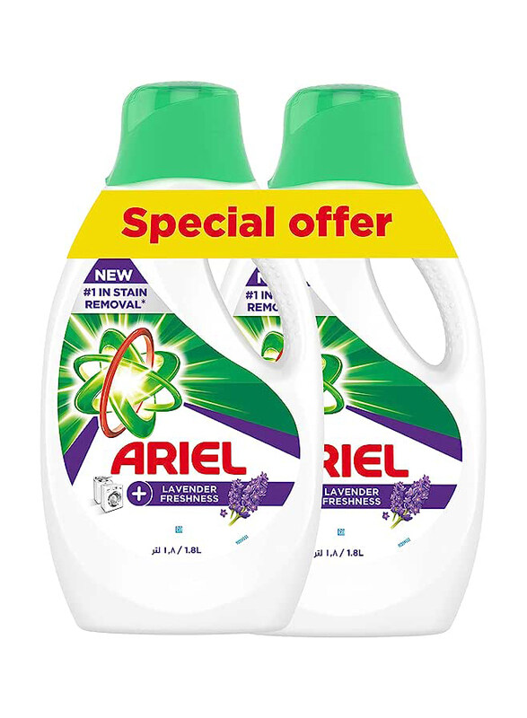 

Ariel Lavender Laundry Detergent Liquid Gel, 2 x 1.8 Liters