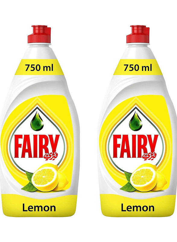 

Fairy Lemon Dishwashing Liquid, 2 x 750ml