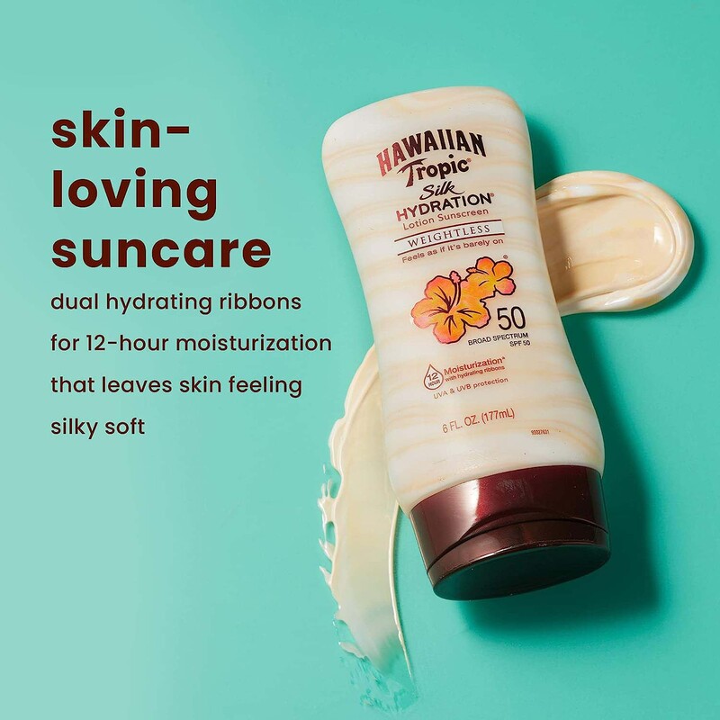 Hawaiian Tropic Silk Hydration Weightless SPF 50 Sunscreen Lotion, 177ml