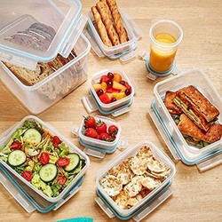 Addis Rectangular Clip and Close Food Storage Box, 2L, Clear