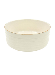 Qualitier 21cm Salad Bowl, Gold/White