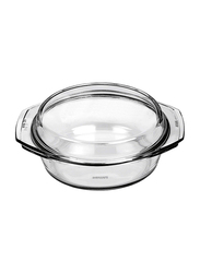 Simax 1L Round Heatproof Dish with Lid, 6056/6066, 24x16x11 cm, Clear