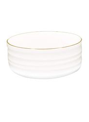 Qualitier 15cm Round Cereal Bowl, Gold/White