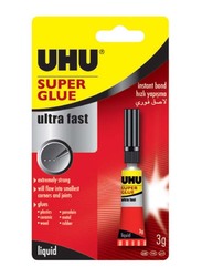 UHU Super Glue, 3gm, Yellow/Red