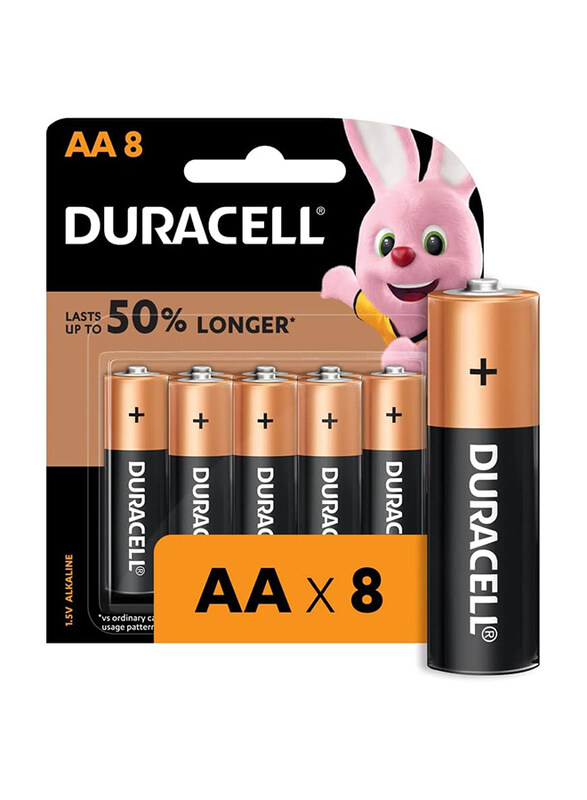 

Duracell AA Alkaline Batteries, 8 Piece, Black/Brown