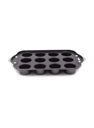 RL Industry 12 Cup Non-Stick Muffin Pan, CB00986, 35.5x21x4.8 cm, Black
