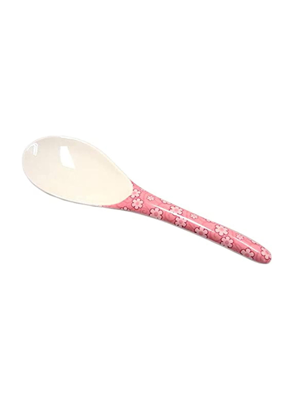 Malaplast Thailand Serving Spoon, Spf Rc-1, White/Pink