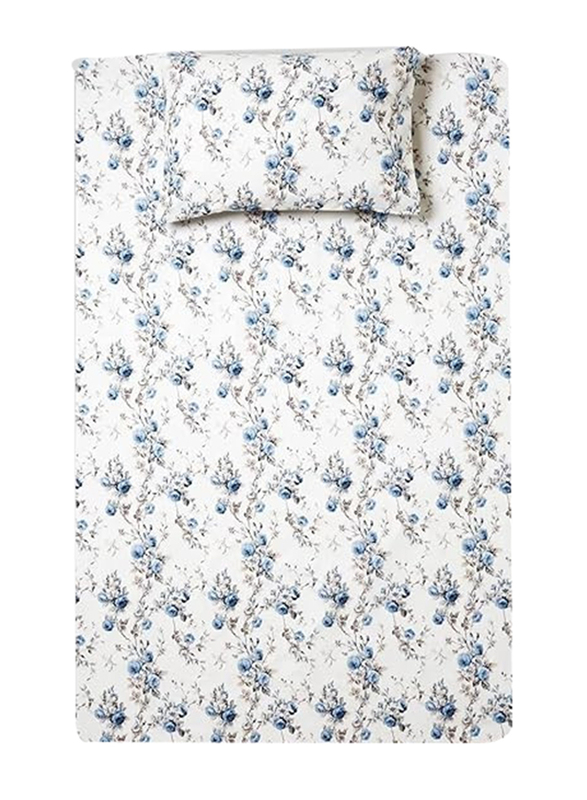 Aceir 2-Piece 180 TC Premium Collection Printed Cotton Bedsheet Set, 1 Bedsheet + 1 Pillow Case Conch, Small, Single, Multicolour