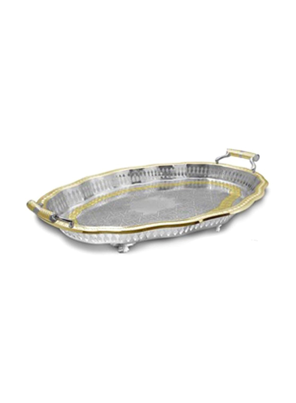 Kingsville Oval Tray, Silver/Gold