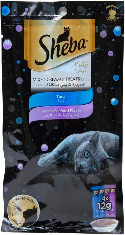 

Sheba Melty Mixed Creamy Treats for Cats Tuna & Seafood, 48g