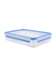 Emsa Clip & Close Stacking Food Container Box, 1.65L, Transparent/Blue