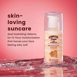 Hawaiian Tropic Silk Hydration Weightless Oil Free Spf 30 Sunscreen Lotion, 50ml