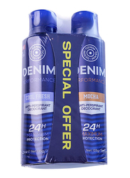 Denim Anti-Perspirant Deodorant, 2 x 135g