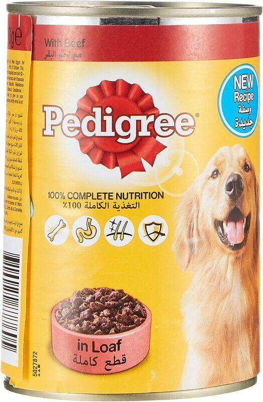 

Pedigree Beef Loaf, Wet Dog Food, Can, 400g