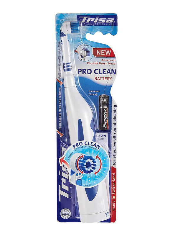 Trisa Pro Clean Battery Advanced Toothbrush, 1 Piece