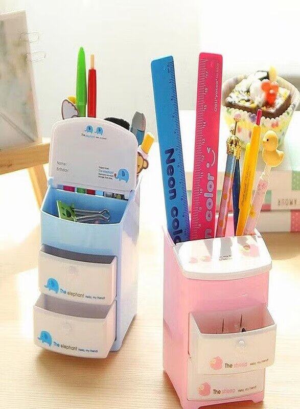 

Deli 3 Drawer Pen Holder, Assorted Colour