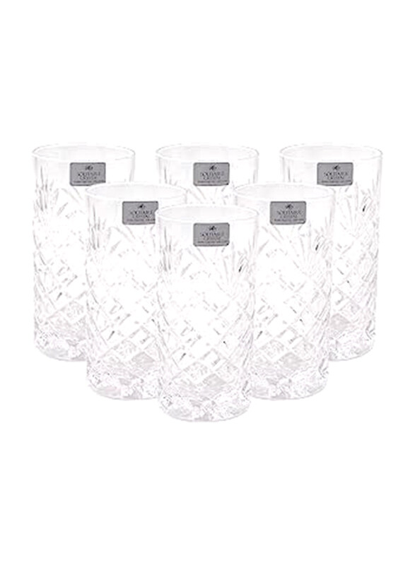 

Solitaire 6-Piece Hiball Tumbler Glass Set, 5372889, Clear