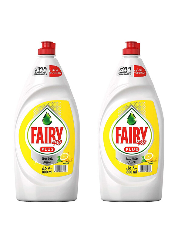 

Fairy Plus Lemon Dishwashing Liquid Soap, 800ml