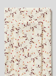 Aceir 2-Piece 180 TC Premium Collection Floral Printed Cotton Bedsheet Set, 1 Bedsheet + 1 Pillow Case, Single, Maroon/White