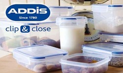 Addis Squared Clip and Close Food Storage Box, 5L, White
