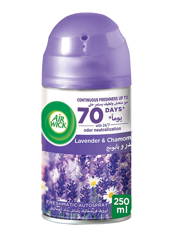 Air Wick Freshmatic Autospray Refill, Lavender and Chamomile Fragrance, Eliminates Bad Odour Like Cat Litter Smell, 250ml