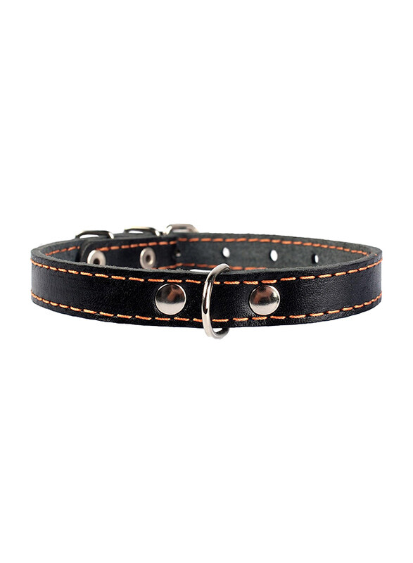 

Collar Company Collar 1-Ply Pet Leather Collar, 9 to 12 inch, 3/8 inch, Black